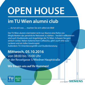Open House im TU Wien alumni club