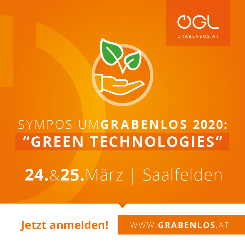 SYMPOSIUM GRABENLOS 2020 | GREEN TECHNOLOGIES IM GRABENLOSEN LEITUNGSBAU