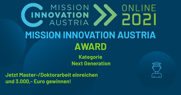 Mission Innovation Austria Award – jetzt bewerben!